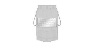 Bouteille de 500ml en verre avec pochette Temare - Marquage autour