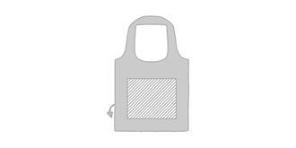 Sac shopping pliable en coton Fresar - Marquage Verso