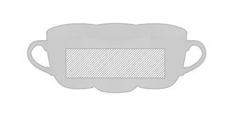 Tasse et sous tasse en céramique Kamine - Marquage autour