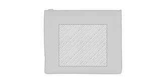 Pochette en PVC avec fermeture zippée Skary - A l'avant