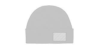 Bonnet unisexe en acrylique confortable Tuizo - impression en bas à gauche