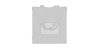 Sac en coton recyclé avec cordon et anse Moiras - Marquage Recto