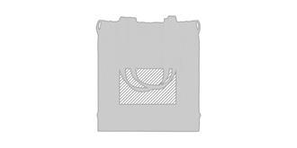 Sac en coton recyclé avec cordon et anse Moiras - Marquage Verso