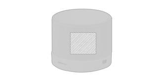 Haut-parleur sans fil boîtier en bambou Rondie - Marquage Verso