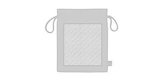 Sac-cadeau à cordon en coton biologique Mamby - Marquage Recto