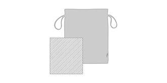 Sac-cadeau à cordon en coton biologique Mamby - Marquage Verso