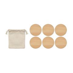 OBG PUB - Lot de 6 sous-verres en bambou avec pochette Bayao
