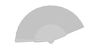 Eventail manuel en bois bicolore original Hinac - Marquage Verso