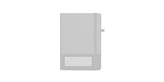 Carnet A5 à couverture rigide en coton Zola - Impression Bas