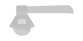 Coupe-pizza manche en bambou Zuazo - Marquage Recto