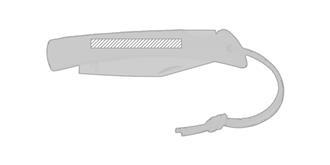 Couteau pliable en bambou Manisya - Impression Droite