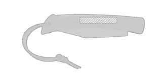 Couteau pliable en bambou Manisya - Impression Gauche