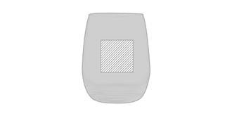 Verre recyclé de 420 ml en verre Diraly - Marquage Recto