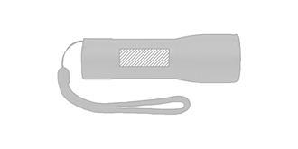 Petite lampe de poche LED en aluminium Kopya - Impression Gauche