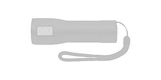 Petite lampe de poche LED en aluminium Kopya - impression en haut à droite