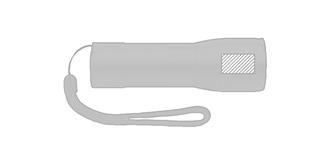 Petite lampe de poche LED en aluminium Kopya - impression en haut à gauche