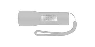 Petite lampe de poche LED en aluminium Kopya - Marquage Recto