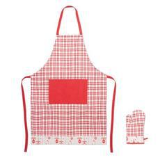 Ensemble tenue de cuisine motif noël coton Senefa