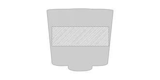 Tasse en plastique PP givré de 300ml Fetarys - Marquage autour