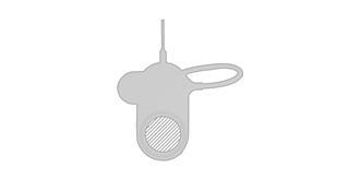 Lampe et chargeur de bureau en plastique Saturna - Marquage Recto