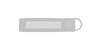 Porte-clés en feutre PET recyclé Suera - Marquage Recto