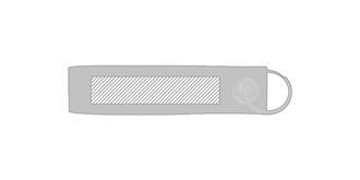 Porte-clés en feutre PET recyclé Suera - Marquage Verso