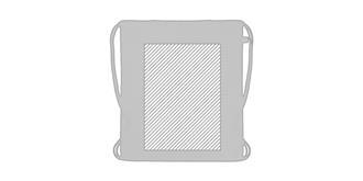 Sac à cordon de serrage en coton organique Yuriko - Marquage Recto