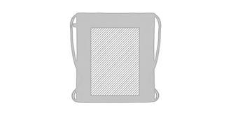 Sac à cordon de serrage en coton organique Yuriko - Marquage Verso