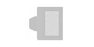 Carnet A5 avec couverture rigide en RPET Roussel - Marquage Verso