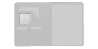 Conférencier A4 en PET recyclé Cahora - Impression à l'intérieur