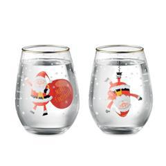 OBG PUB - Set de 2 verres de noël en verre Noyra