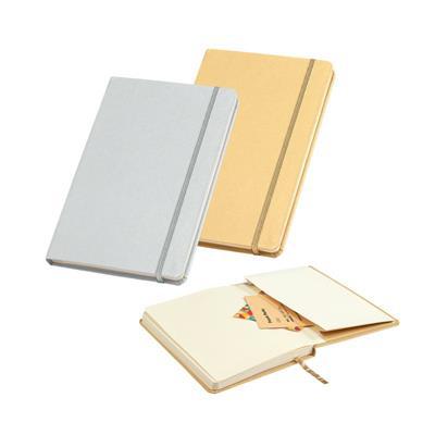 Carnet avec couverture rigide en carton Gula Argent