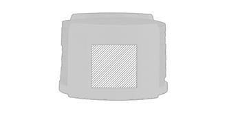 Sous-verres en PET recyclé avec support Bahira - Impression Gauche