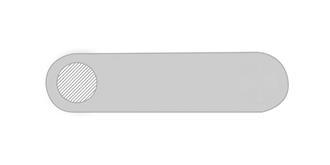 Support téléphone magnétique en plastique ABS Okar - Marquage Verso