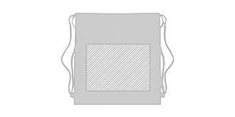 Sac à dos écologique à cordon en coton Indias - Marquage Verso