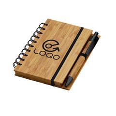 Carnet de notes A6 en bambou avec stylo woodden