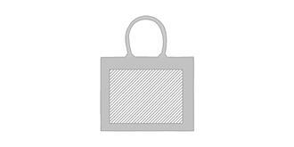 Sac shopping écologique en jute coloré Aurya - Marquage Verso