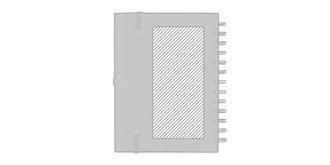 Carnet à spirale en papier recyclé Kako - Marquage Verso