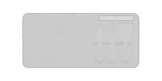 Plateau à fromage en bambou avec accessoire Gleza - impression en haut à droite