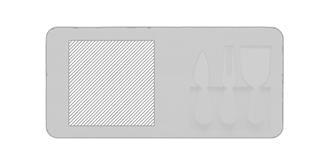 Plateau à fromage en bambou avec accessoire Gleza - Marquage Recto