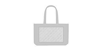 Sac shopping écologique en toile recyclée Kormea - Marquage Recto