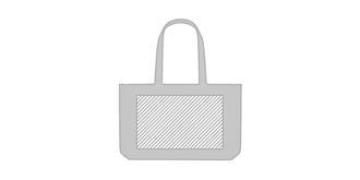 Sac shopping écologique en toile recyclée Kormea - Marquage Verso