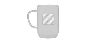 Tasse en verre 400 ml avec base en liège Lisoky - Impression Droite