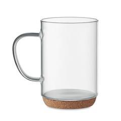 OBG PUB - Tasse en verre 400 ml avec base en liège Lisoky