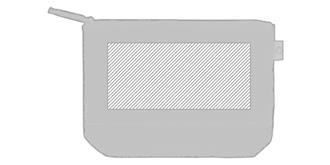 Trousse large en coton denim recyclé Staky - Marquage Recto