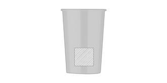 Gobelet classique en acier inoxydable 350ml Bongy - Impression arrière en bas