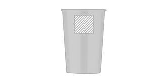 Gobelet classique en acier inoxydable 350ml Bongy - Impression avant en haut