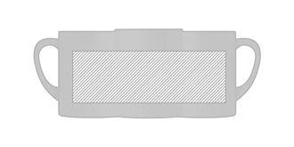 Mug grande taille en bois de chêne 280 ml Tryavis - Marquage autour