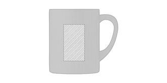 Mug grande taille en bois de chêne 280 ml Tryavis - Impression Droite