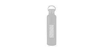 Bouteille double paroi de 1000ml en acier Halenki - Marquage Recto